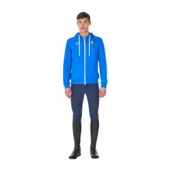 Herren-Hoodie Equestro x FISE Blau aus Savoyen