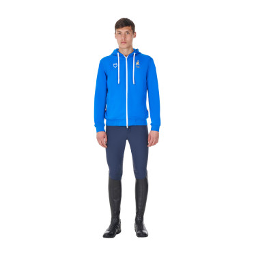 Herren-Hoodie Equestro x FISE Blau aus Savoyen