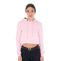 Damen-Sweatshirt Equestro mit Ausschnitten Ballerina Rosa Damen-Sweatshirt Equestro mit Ausschnitten Ballerina Rosa