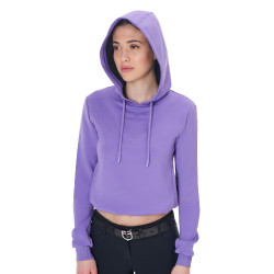 Damen-Sweatshirt Equestro mit Ausschnitten Unendliches Violett