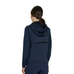 Damen-Sweatshirt Equestro mit Ausschnitten Marineblazer Marineblau