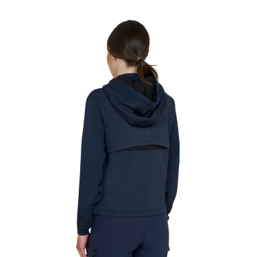 Damen-Sweatshirt Equestro mit Ausschnitten Marineblazer Marineblau