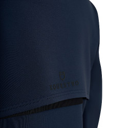 Damen-Sweatshirt Equestro mit Ausschnitten Marineblazer Marineblau