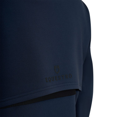 Damen-Sweatshirt Equestro mit Ausschnitten Marineblazer Marineblau