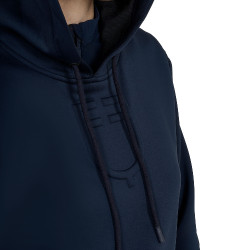 Damen-Sweatshirt Equestro mit Ausschnitten Marineblazer Marineblau