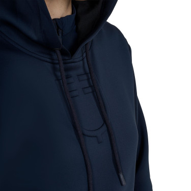 Damen-Sweatshirt Equestro mit Ausschnitten Marineblazer Marineblau