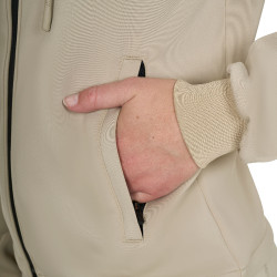 Damen-Kapuzensweatshirt Equestro Crop-Top Oxford-Tan Rosa