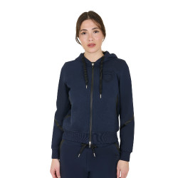 Damen-Sweatshirt Equestro Institutional mit Frontreißverschluss Marineblazer Marineblau