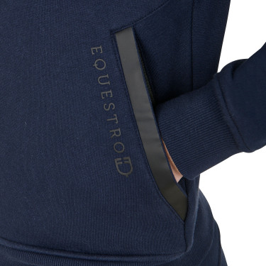 Damen-Sweatshirt Equestro Institutional mit Frontreißverschluss Marineblazer Marineblau