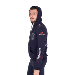 Herren-Hoodie Equestro mit Multi-Logo Marineblazer Marineblau