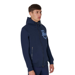 Herren-Sweatshirt Equestro EQ mit Frontreißverschluss Marineblazer Marineblau