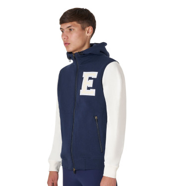 Herren-Sweatshirt Equestro Institutional zweifarbig mit Frontreißverschluss Marineblazer / Antikweiß Marineblau Herren-Sweatshirt Equestro Institutional zweifarbig mit Frontreißverschluss Marineblazer / Antikweiß Marineblau