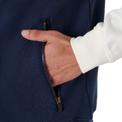 Herren-Sweatshirt Equestro Institutional zweifarbig mit Frontreißverschluss Marineblazer / Antikweiß Marineblau Herren-Sweatshirt Equestro Institutional zweifarbig mit Frontreißverschluss Marineblazer / Antikweiß Marineblau