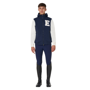 Herren-Sweatshirt Equestro Institutional zweifarbig mit Frontreißverschluss Marineblazer / Antikweiß Marineblau Herren-Sweatshirt Equestro Institutional zweifarbig mit Frontreißverschluss Marineblazer / Antikweiß Marineblau