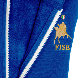Damen-Fleece-Sweatshirt Equestro x FISE Blau aus Savoyen