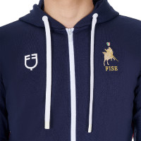 Herren-Fleece-Sweatshirt Equestro x FISE Marineblazer Marineblau