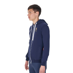 Herren-Fleece-Sweatshirt Equestro x FISE Marineblazer Marineblau