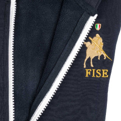 Herren-Fleece-Sweatshirt Equestro x FISE Marineblazer Marineblau