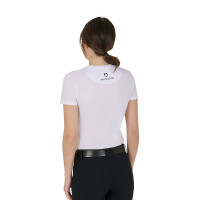 Damen-T-Shirt Equestro Wild Flower aus Baumwolle mit kurzen Ärmeln Weiß Weiß Damen-T-Shirt Equestro Wild Flower aus Baumwolle mit kurzen Ärmeln Weiß Weiß