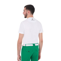 Herren-T-Shirt Equestro Horse Club aus Baumwolle mit kurzen Ärmeln Weiß Wei&amp;szlig;