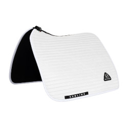 Acavallo Sublime Dressurschabracke aus Wildleder mit Streifen Weiß Wei&szlig;