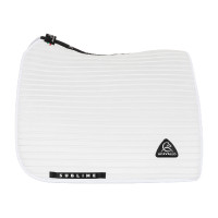 Acavallo Sublime Dressurschabracke aus Wildleder mit Streifen Weiß Wei&szlig;