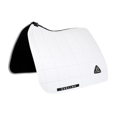 Acavallo Sublime Dressurschabracke aus karierter Technostoffqualität Weiß Wei&szlig;