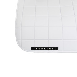 Acavallo Sublime Dressurschabracke aus karierter Technostoffqualität Weiß Wei&szlig;