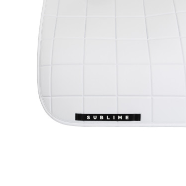 Acavallo Sublime Dressurschabracke aus karierter Technostoffqualität Weiß Wei&szlig;