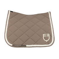 Equestro Dressurschabracke mit geflochtener Kordel Antikweiß / Braun Wei&amp;szlig;