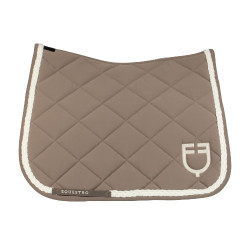 Equestro Dressurschabracke mit geflochtener Kordel Walnuss / Antikweiß Braun