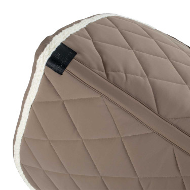 Equestro Dressurschabracke mit geflochtener Kordel Walnuss / Antikweiß Braun