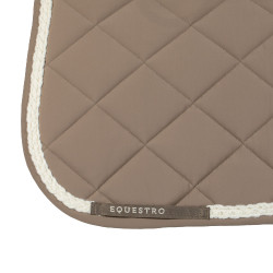Equestro Dressurschabracke mit geflochtener Kordel Walnuss / Antikweiß Braun