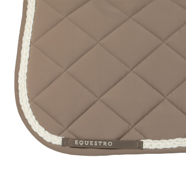 Equestro Dressurschabracke mit geflochtener Kordel Walnuss / Antikweiß Braun