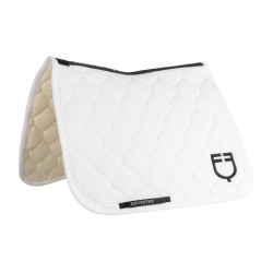 Equestro Dressurschabracke mit Zwiebelsteppung Weiß Wei&szlig;