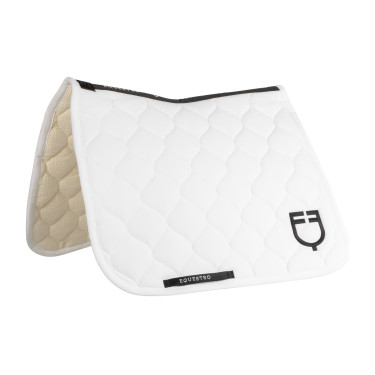 Equestro Dressurschabracke mit Zwiebelsteppung Weiß Wei&szlig;