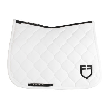 Equestro Dressurschabracke mit Zwiebelsteppung Weiß Wei&szlig;