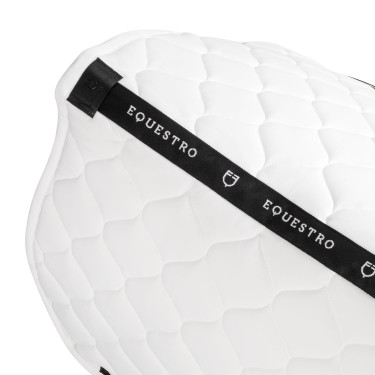 Equestro Dressurschabracke mit Zwiebelsteppung Weiß Wei&szlig;