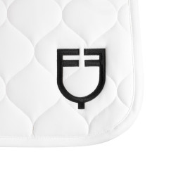 Equestro Dressurschabracke mit Zwiebelsteppung Weiß Wei&szlig;