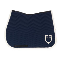 Equestro Dressurschabracke Wave aus technischem Gewebe, gesteppt Marineblazer / Antikweiß Marineblau