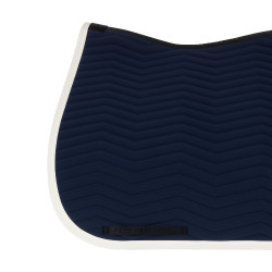 Equestro Dressurschabracke Wave aus technischem Gewebe, gesteppt Marineblazer / Antikweiß Marineblau