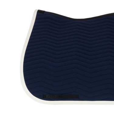 Equestro Dressurschabracke Wave aus technischem Gewebe, gesteppt Marineblazer / Antikweiß Marineblau