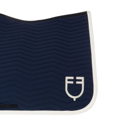 Equestro Dressurschabracke Wave aus technischem Gewebe, gesteppt Marineblazer / Antikweiß Marineblau