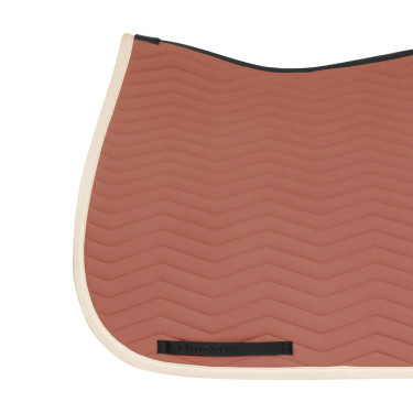Equestro Dressurschabracke Wave aus technischem Gewebe, gesteppt Redwood / Antikweiß Rot