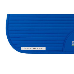 Dressur-Schabracke Equestro x FISE mit gesticktem Logo Blau aus Savoyen