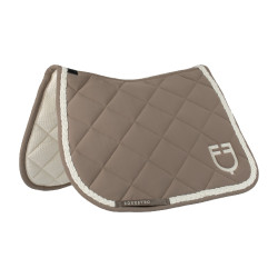 Equestro Springschabracke mit geflochtener Kordel Walnuss / Antikweiß Braun