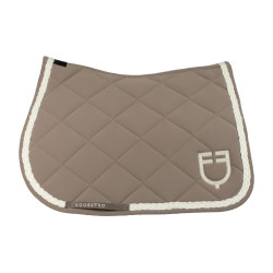 Equestro Springschabracke mit geflochtener Kordel Walnuss / Antikweiß Braun
