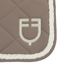 Equestro Springschabracke mit geflochtener Kordel Walnuss / Antikweiß Braun