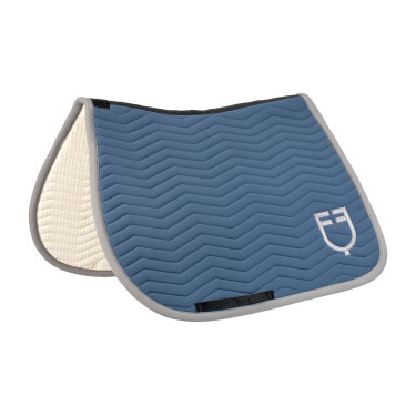 Equestro Springschabracke Wave, gesteppt, aus technischem Gewebe Beringsee / Frostgrau Blau