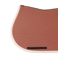 Equestro Springschabracke Wave, gesteppt, aus technischem Gewebe Redwood / Antikweiß Rot